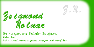 zsigmond molnar business card